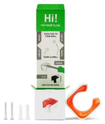 Portabicicletas De Montaje En Pared Híbrido Hornit Clug M (33-42 Mm / 1.3-1.75 '') Blanco / Naranja 2 Portabicicletas De Montaje En Pared Híbrido Hornit Clug M (33-42 Mm / 1.3-1.75 '') Blanco / Naranja - Imagen 2