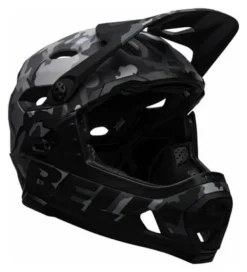 Casco Con Mentonera Extraible Bell Super DH Mips Negro / Gris Camuflaje 2021
