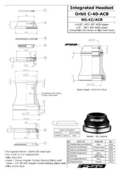 Juego De Dirección Integrado FSA NO.42 Bonete Cónico De 15 Mm -Mundo Bicicletas 1497855da6d0369d29f2.68803982