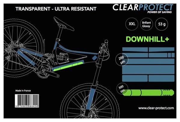 Kit De Protección Clearprotect Pack XXL Downhill + Shiny Transparente 2 Kit De Protección Clearprotect Pack XXL Downhill + Shiny Transparente - Imagen 2