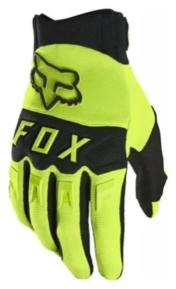 Guantes Largos Fox Dirtpaw Negro / Amarillo Fluorescente