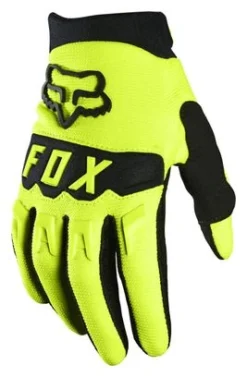 Par De Guantes Fox Dirtpaw Para Niños Amarillo Neón