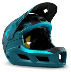 Casco Integral Met Parachute MCR Mips Con Mentonera Extraíble Matte Petrol Blue 2021