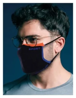 Máscara Deportiva Thuasne Activ Security Sport V2 Azul Naranja -Mundo Bicicletas 20274356062e7b4d3cdf9.51094020