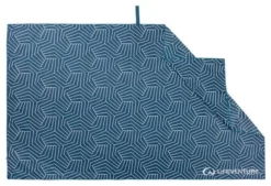Toalla Reciclada Estampada Lifeventure SoftFibre Geometric Azul Marino