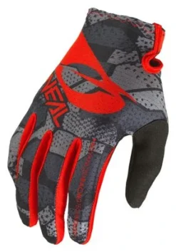 Guantes O'Neal MATRIX CAMO V.22 Long Negro / Rojo