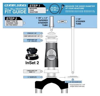 Chris-king Juego De Dirección CHRIS KING InSet 2 Semi Integrated Conique 1''1/8-1.5'' Negro 2 Chris-king Juego De Dirección CHRIS KING InSet 2 Semi Integrated Conique 1''1/8-1.5'' Negro - Imagen 2