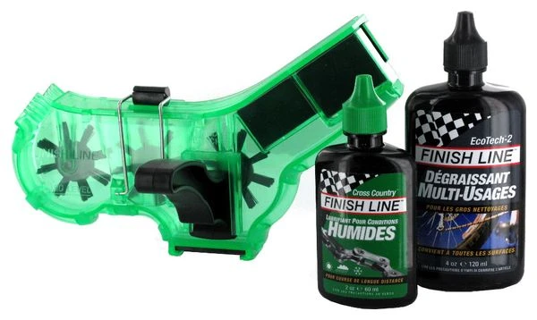 LIMPIADOR DE CADENA FINISH LINE Kit De Limpieza + Lubricante + Desengrasante 1 LIMPIADOR DE CADENA FINISH LINE Kit De Limpieza + Lubricante + Desengrasante