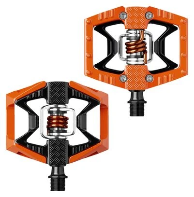 CRANKBROTHERS Pedales DOUBLE SHOT Naranja Negro 1 CRANKBROTHERS Pedales DOUBLE SHOT Naranja Negro