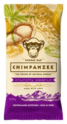 CHIMPANZEE Barrita Energética 100% Natural De Cacahuete Crujiente 55g VEGAN