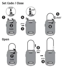 Abus Combiflex 2501 Cable Lock 65 Cm Negro -Mundo Bicicletas 5abe459993598