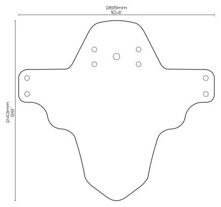 All-mountain-style All Mountain Style AMS Guardabarros Delantero Calavera Gris Negro 3 All-mountain-style All Mountain Style AMS Guardabarros Delantero Calavera Gris Negro - Imagen 3